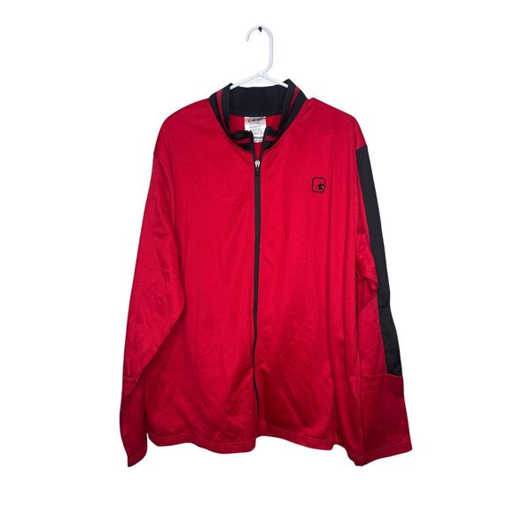 AND1 Red Full-Zip Track Jacket Mens XXL Streetwear Sports Warm-Up - Picture 1 of 7